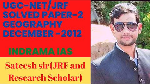 UGC-NET/JRF -Solved paper-2 Geography December- 2012 For Asst.professor PGT /TGT and other exams