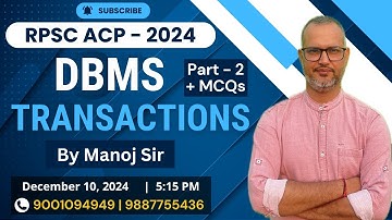2. Transactions in DBMS | ACID Properties | RPSC ACP