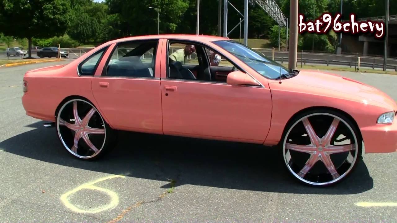 Peach Pink 96 Impala Ss On 30 Wheels 1080p Hd