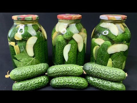 Яблочные Огурцы на Зиму! БЕЗ Варки, Стерилизации и стоят БЕЗ Погреба!