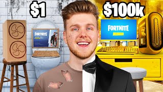 $1 VS $100,000 Gaming Setup! - Fortnite
