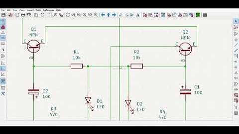 Astable Multivibrator LED Flasher Circuit