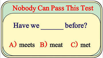 English Grammar Test | Only 1% Can Pass This Test