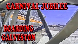 Carnival Jubilee Boarding in Galveston, Texas