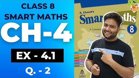 Smart Maths Class 8, Chapter - 4 || Exercise 4.1 || Practical Geometry