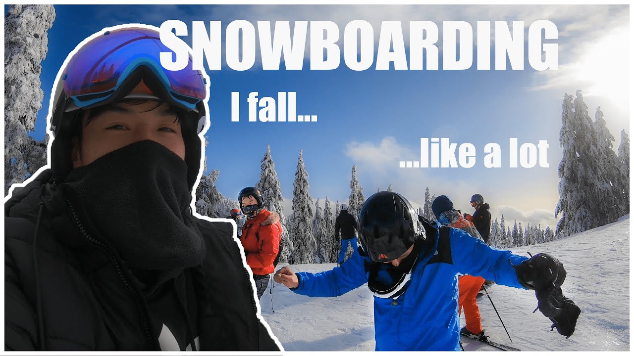 Watch me fall while snowboarding for the first time - YouTube