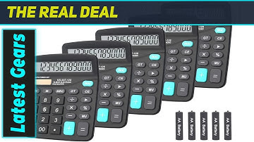 BESTWYA 12-cijferige rekenmachine met dubbele rekenkracht: de onmisbare desktop-companion!