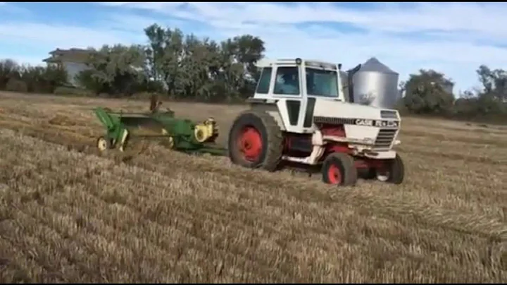 1964 John Deere 214 baler in action Monday in Montana