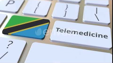 Telemedicine Text and Flag of Tanzania on the Computer Keyboard | Motion Graphics - Envato elements