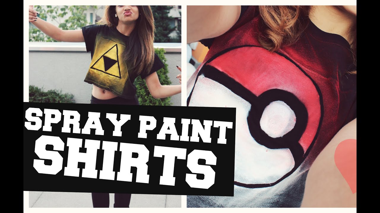 How to make Spray Paint Shirts II Perfect for Summer Iris Reeves YouTube