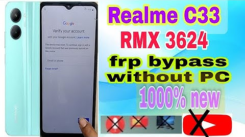 Realme C33 FRP Bypass Android 12 | New Solution | Realme (RMX3624) Google Account Bypass Without Pc