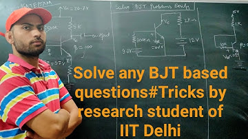 Solution of BJT based problems#JAM, TIFR, Jest, NET, GATE questions | Physics by IITians |