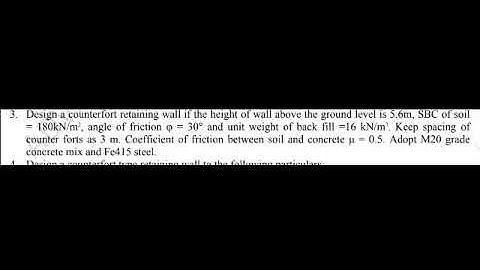 ASE: Design of Counterfort Retaining walls Part 1