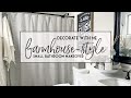 FARMHOUSE-STYLE SMALL BATHROOM MAKEOVER | DECORATE WITH ME 2021