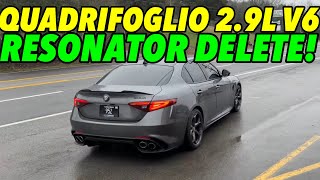 2023 Alfa Romeo Quadrifoglio 2.9L V6 w/ RESONATOR DELETE! by Exhaust Addicts 3,183 views 1 day ago 5 minutes, 7 seconds