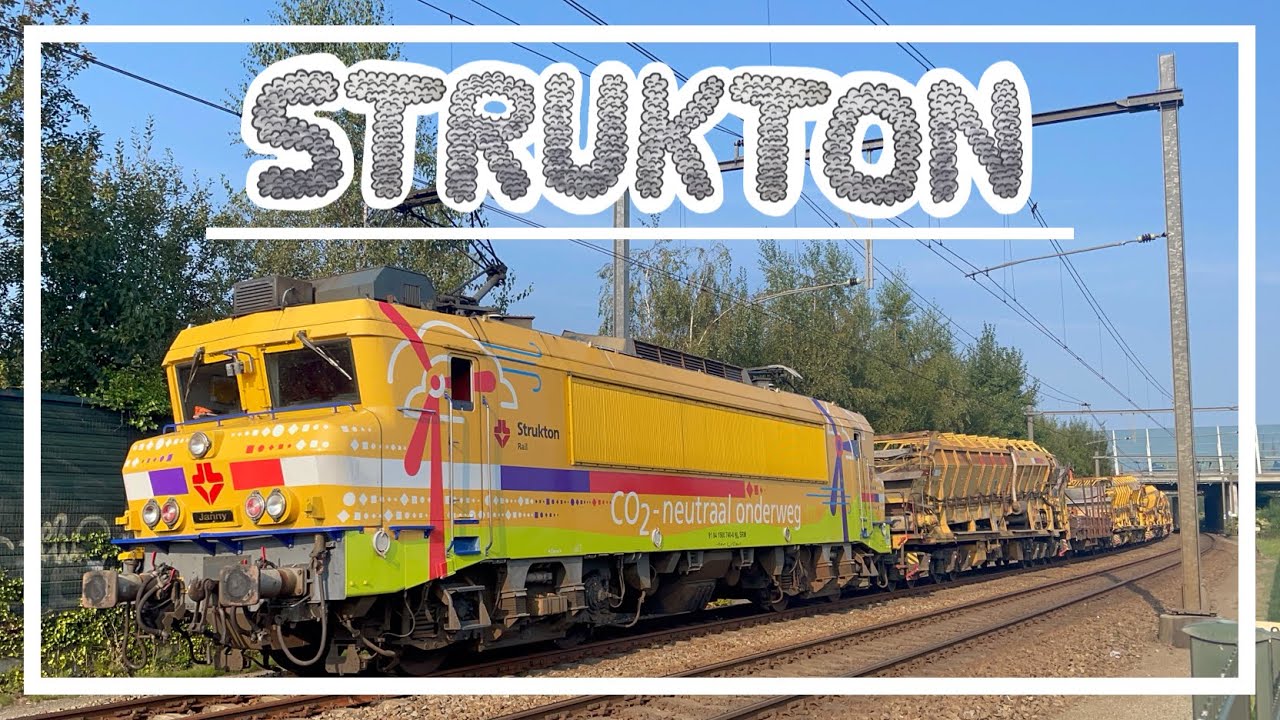 Strukton passes by with Huge MFS Work Train! | Train Clip [54] - YouTube