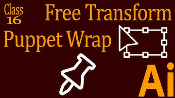 How to use Free Transform tool, puppet wrap tool l Adobe Illustrator CC 2022 - Class 16