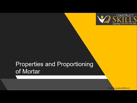 Mortar Qualities and properties