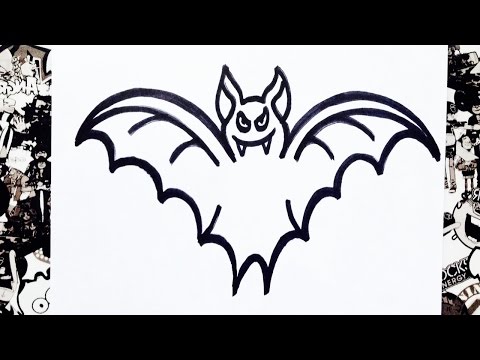 Como dibujar un murciélago | how to draw a bat - YouTube