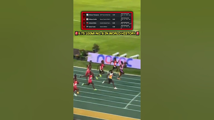 KISHANE THOMPSON 9.75 100m (+0.6)!! Now 6th fastest in WORLD HISTORY