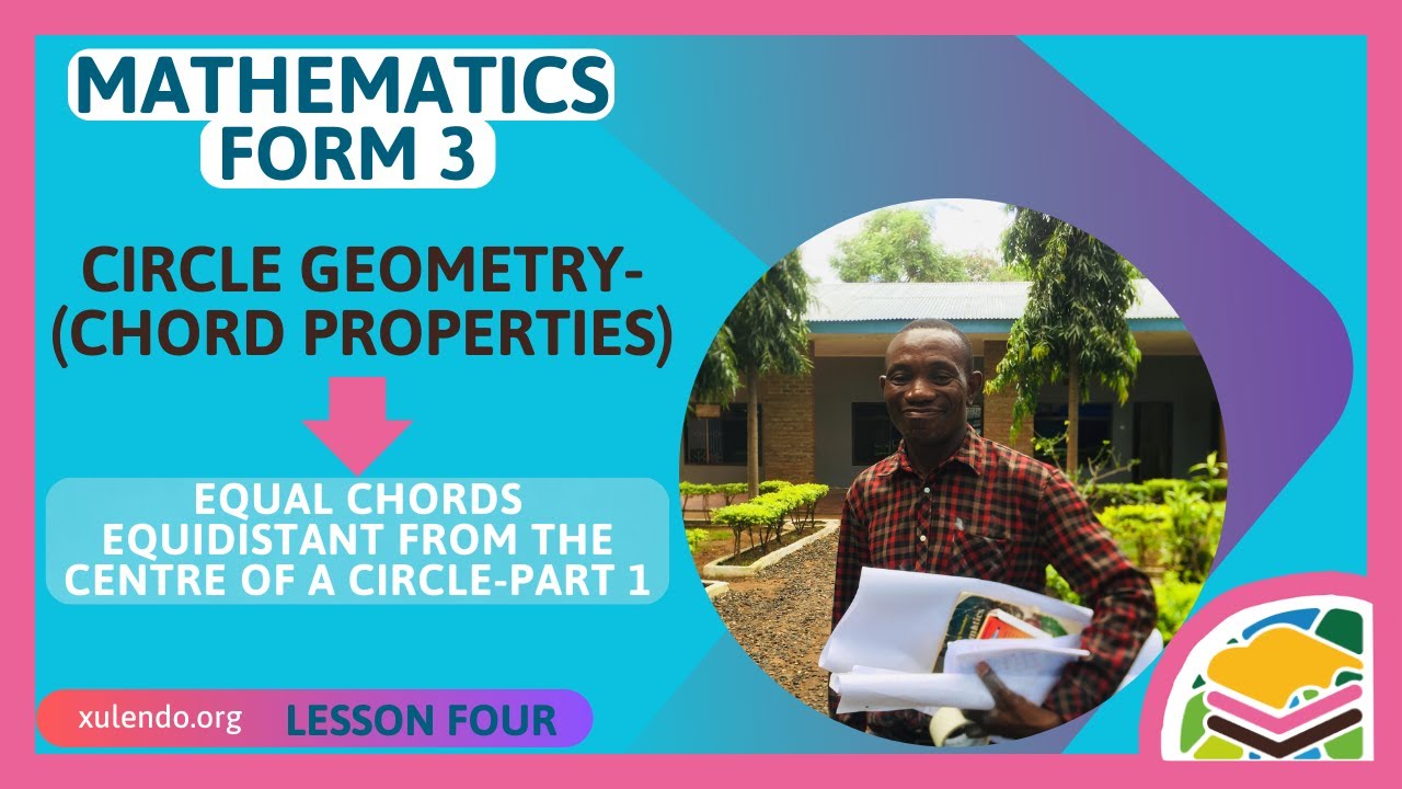 Chord properties(Lesson 4)|F3 Math|Equal chords equidistant from centre ...