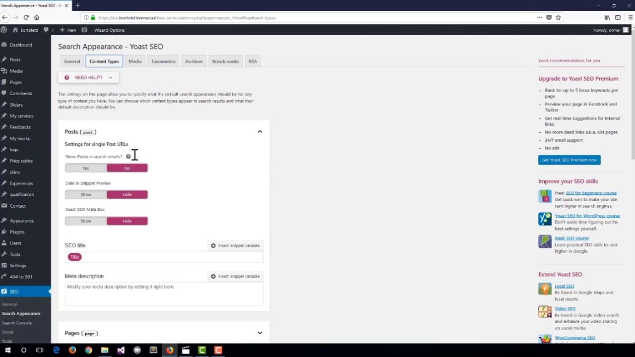 Курс SEO WordPress урок 19 Настройка YOAST SEO