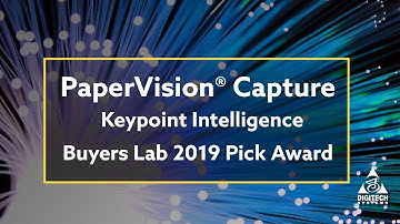 PaperVision® Capture Keypoint Intelligence Buyers Lab 2019 Pick Award
