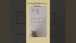 Dividing whole Numbers by Fractions ( Bar Diagram)#shorts