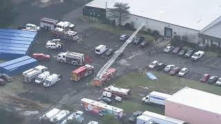 Raw video from hazmat incident in Plumsteadville, Bucks County