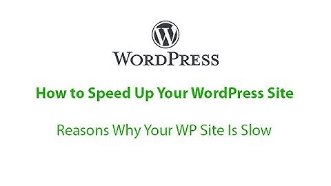 Reasons Why Your WP Site Is Slow | How to speed up your WordPress site