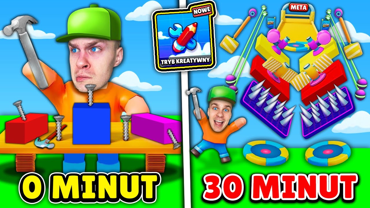 Ułóż *MAPĘ w 30 MINUT* ⚠️ z LOSOWYCH ELEMENTÓW 🛠️ i WYGRAJ 2500 ZŁ 🤑 na TURNIEJU w Stumble Guys 🏆