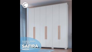 Guarda-roupa 100%MDF Safira 3420M!