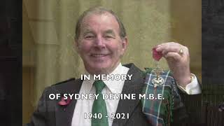 In Memory of Sydney Devine M.B.E.