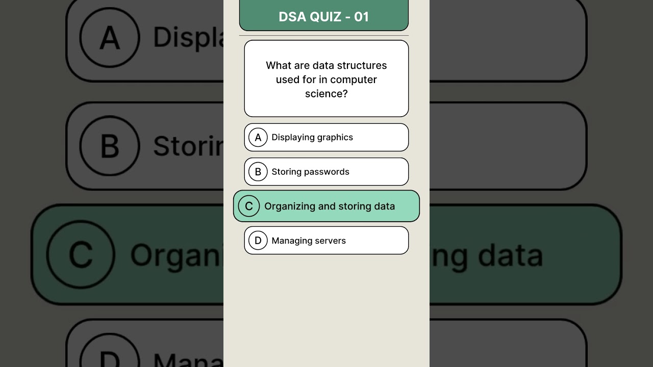 Q - 1 DSA Quiz