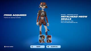 How To Get Metalhead Meow Skulls Skin FREE In Fortnite! (Unlocked LEGO Metalhead Meow Skulls Style)