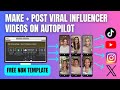 Copy: This AI Workflow Makes Influencer-Style Videos & posts them for You (Free n8n Template!)