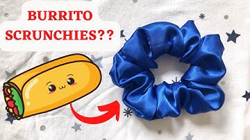 Easy DIY Scrunchies Burrito Method - How to make scrunchies using the burrito method