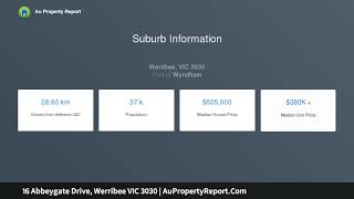 16 Abbeygate Drive, Werribee VIC 3030 | AuPropertyReport.Com