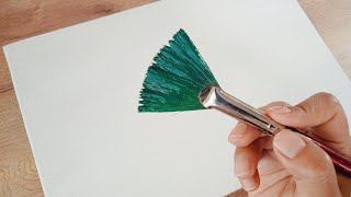 The Easiest Christmas Tree to Paint / Acrylic painting for beginners