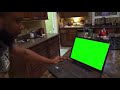 CashNasty punching computer green screen