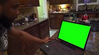 CashNasty punching computer green screen