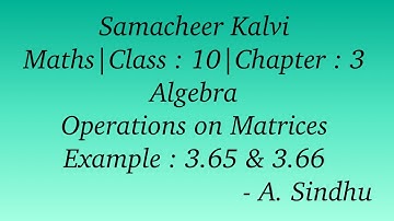 10th Maths Samacheer | Chapter 3 | Algebra | Example 3.65 & 3.66