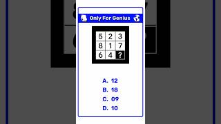 Only Genius people can solve this 🙀 | solve the matrix question| | Daily IQ Booster | #genius #solve