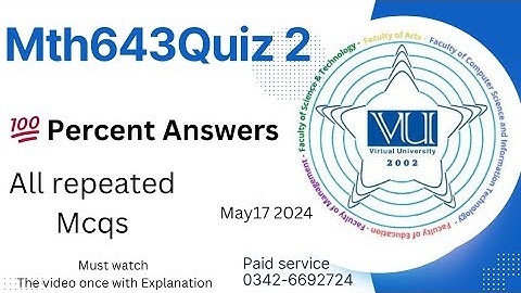 MTH643 - Introduction to MATLAB (Quiz 1)17-5-2024 💯 percent Answer