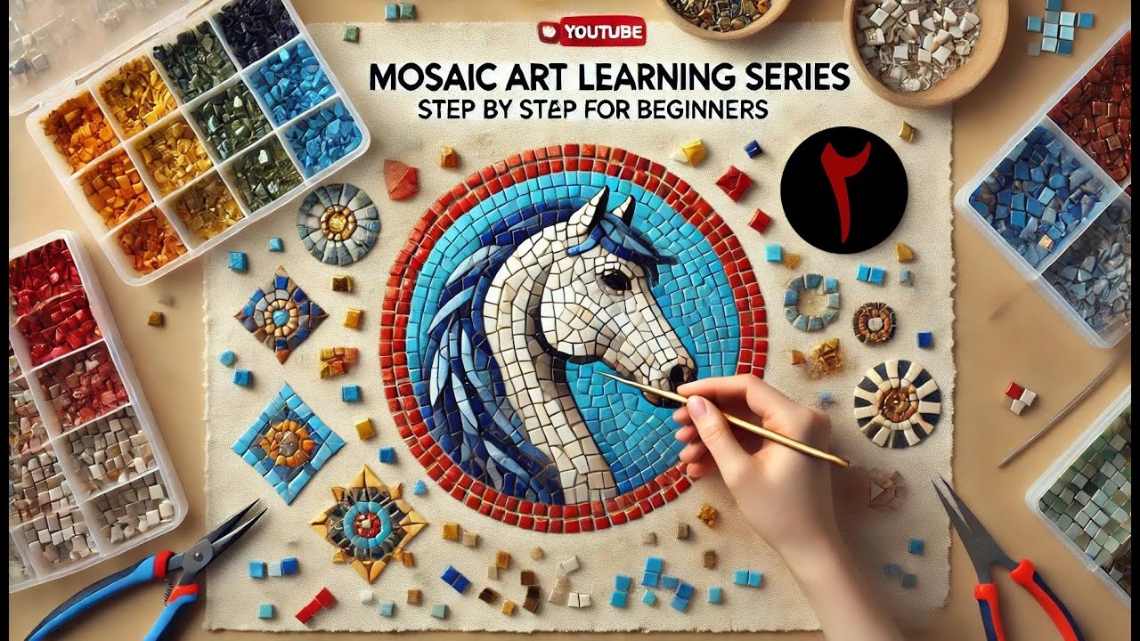 تنفيذ حصان بالفسيفساء الجزء 2 | Mosaic Horse Implementation Part 2 ...