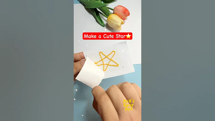 Creative Yarn Art idea ✨🧶⭐ @ArasEasyArt #diy #art #viral #ytshorts