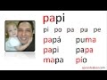 Silabas pa pe pi po pu - palabras con p y m para niños