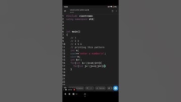 triangle number pattern in C++ #programming #shorts #youtube #c++