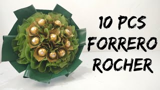 Idea 10 pcs Forrero Rocher Round Shape Bouquet