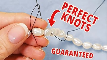 THE BEST PEARL KNOTTING TECHNIQUE - Perfect knots with no tools! - Beginners DIY Jewelry Tutorial
